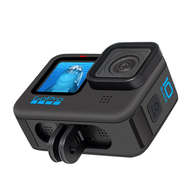 GoPro HERO 10 Black Unterwasser-Actionkamera 4K 5.3K60 Video, Helm-Sportkamera 23MP Fotos, 1080p Live-Streaming Go Pro HERO10
