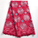 Schweizer Voile-Baumwollspitzenstoff African 2021 Stickerei Afrikanische Baumwoll-Voile-Spitze im Dubai-Stil für jede Hochzeitsfeier 2491A