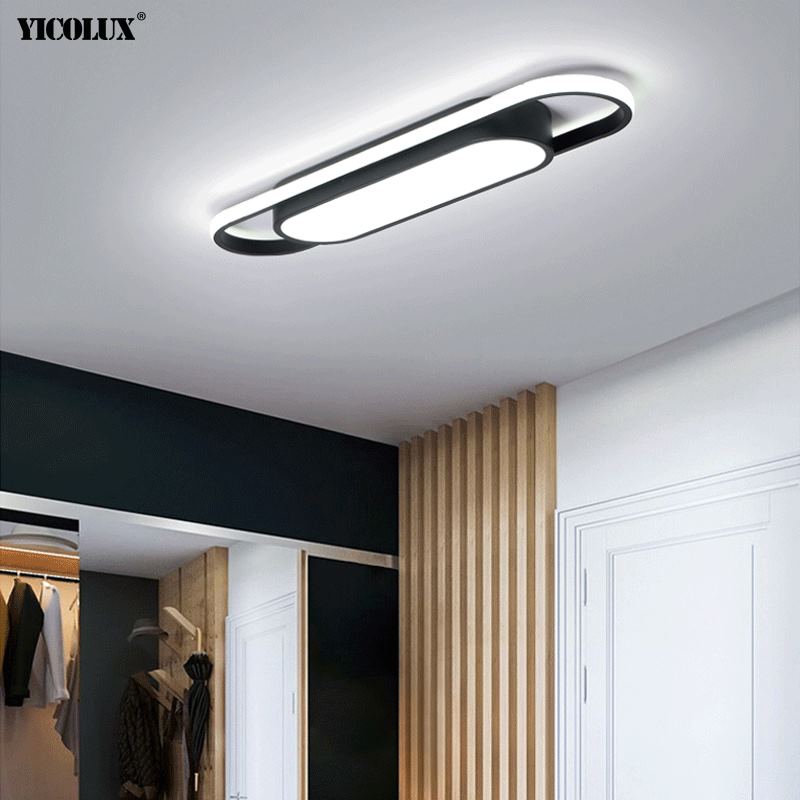 Modern Led Ceiling Lights For Hallway Balcony Living Room White  Black Gold AC85-265V  Iron Quality Lamp Body Dimmable Lamp