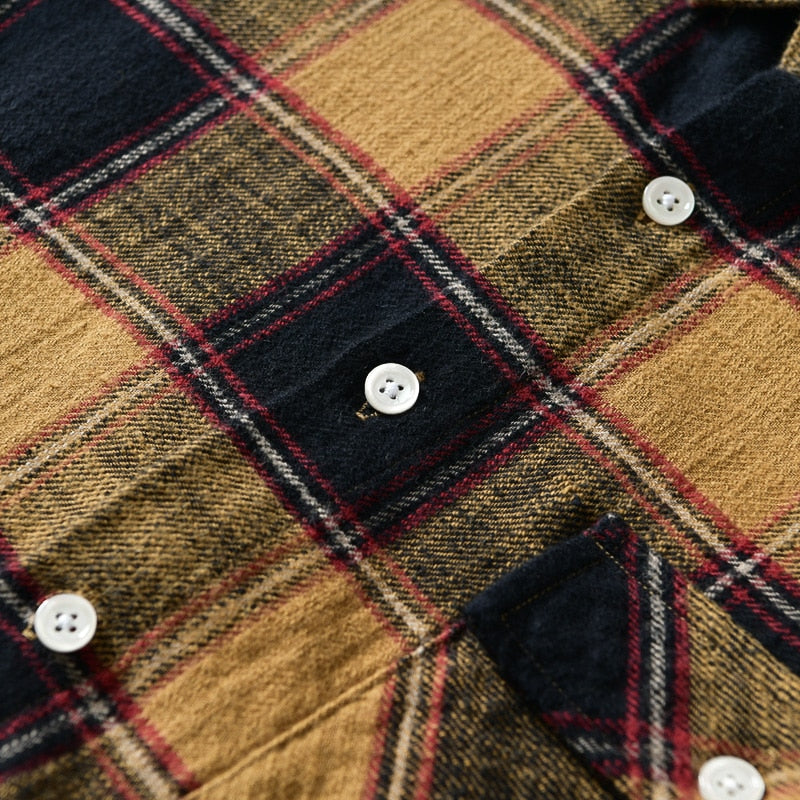 Nueva camisa a cuadros de otoño para hombre, camisetas de moda de manga larga de algodón 100% para hombre, camisas casuales ajustadas, ropa de alta calidad 837