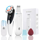 Ultrasonic Skin Scrubber Pore Cleaner 2+4 Kit Facial Ion Shovel Deep Face Cleaning Sonic Peeling Device Kit Blackhead Remover