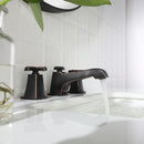 EZANDA Messing 2-Griff Weit verbreiteter Waschbecken Wasserhahn mit Metall Pop-Up Waschbecken Abfluss &amp; Zuleitungen, Ölgeriebene Bronze