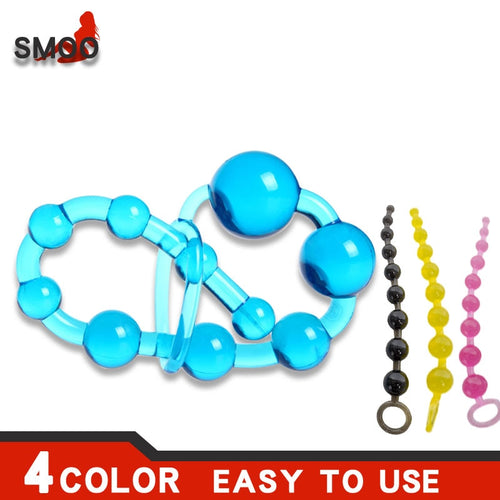 Smoo Anal Beads  Sex Toys for WomenMen Gay Plug Play Pull Ring Ball Anal Stimulator Butt Beads G spot