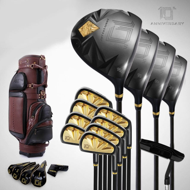 Pgm Brand Tenth Anniver Sary Golf Compiete Clubs Sets of Rods Men's Sets Bar GOLF Men Gold Sets Titanium Alloy Head Carbon Shaft