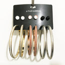 Paquete de aretes de aro Gothletic 6 Paris Regalo de joyería de moda