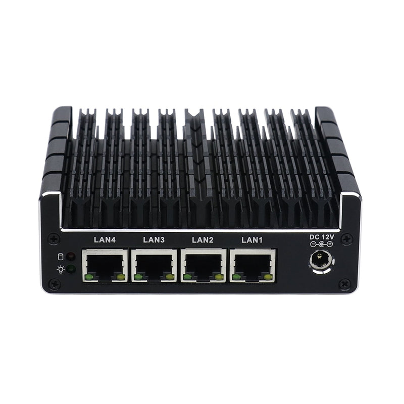 Lüfterloser Mini-PC-Unterstützung AES-NI, Firewall, PFsense, Celeron J3060 J3160 mit 4 * LAN 1 * COM 2 * HDMI Intel i210AT Nic X86 Linux Router NUC