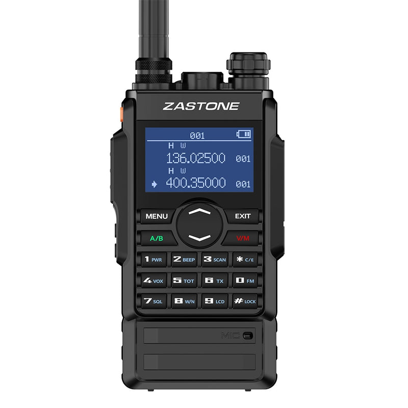 Zastone M7 dual band 5W walkie talkie 136-174 400-480mhz 250 canales 2600mah batería transceptor hf radioaficionado