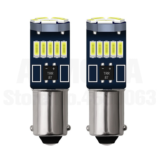2 bombillas LED para coche BA9S T4W T2W T3W H5W para interior de coche, luz LED para matrícula, 2 LED 2835 SMD DC12V 12913 12910 12929
