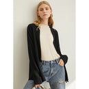 Amii women's spring pine ribbon knitting wool coat new solid full sleeves belt vneck sweater 11940411