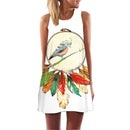 ECOBROS 2020 New Women Summer Dress casual sleeveless Loose floral print mini dresses plus size woman clothing dress vestidos