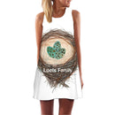 ECOBROS 2020 New Women Summer Dress casual sleeveless Loose floral print mini dresses plus size woman clothing dress vestidos