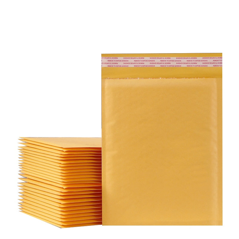 Sobres de burbujas de papel Kraft de 7 tamaños, 10 Uds., bolsas acolchadas para envío por correo, sobres de envío con bolsas de embalaje de burbujas, bolsas de almacenamiento de mensajería