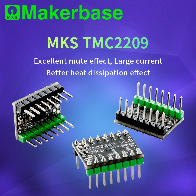 Makerbase MKS TMC2209 2209 Schrittmotortreiber StepStick 3D-Druckerteile 2.5A UART ultra leise Für SGen_L Gen_L Robin Nano