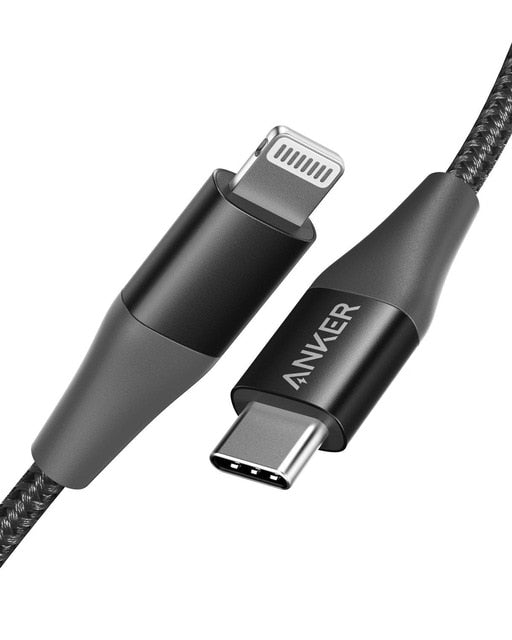 Anker USB-C-zu-Lightning-Kabel, Mfi-zertifiziert, Powerline+ II Nylon geflochten, für iPhone 11/11 Pro/X/XS usw., unterstützt Power Delivery