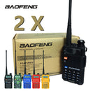 2Pcs Baofeng UV-5R Walkie Talkie UV5R CB Radio Station 5W 128CH VHF UHF Dual Band UV 5R Two Way Radio for Hunting Ham Radios