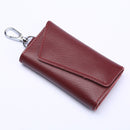 Genuine Leather Keychain Men Women Key Holder Organizer Pouch Cow Split Car Key Wallet Housekeeper Key Case Mini Card Bag