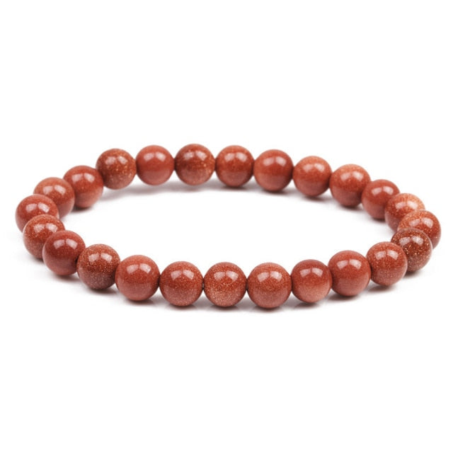 Pulsera con cuentas de 8mm de piedra Natural, Ojo de Tigre de Lava, ónix negro, cuentas curativas mate, brazalete elástico, amuleto de Yoga para mujeres y hombres, joyería