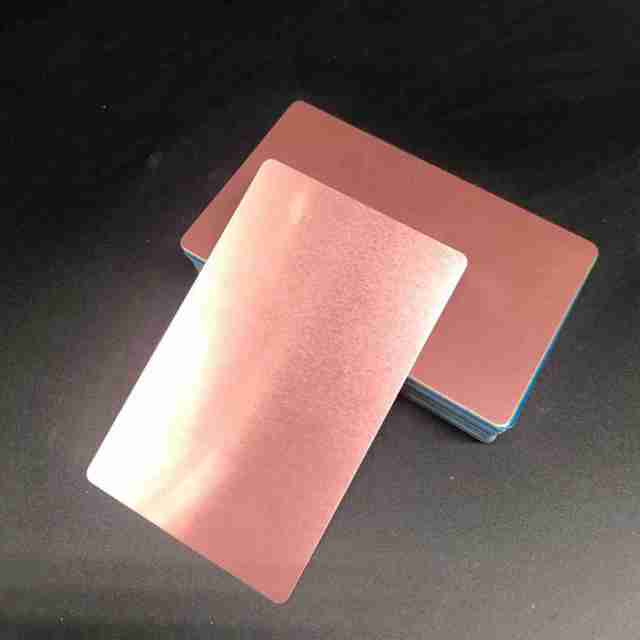 50Pcs Metal Business Cards aluminum alloy Blanks Card for Customer Laser Engraving DIY Gift Cards 7Colors Optional(Gold)