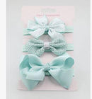 Diadema elástica de flores para bebé, 3 uds., diademas para el pelo para niña, diadema con lazo para bebé, accesorios para niños pequeños, conjunto de accesorios de fotografía