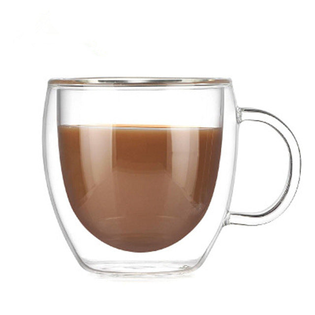 Double Wall Glass Mug Resistant Tea Beer Mug Milk Lemon Juice Cup Drinkware Lover Coffee Cups Mug Gift