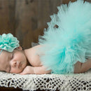 Newborn Photography Props Baby Girls Princess Tutu Skirt Headband New Born Girl Photo Green Pettiskirt fotografia accessories
