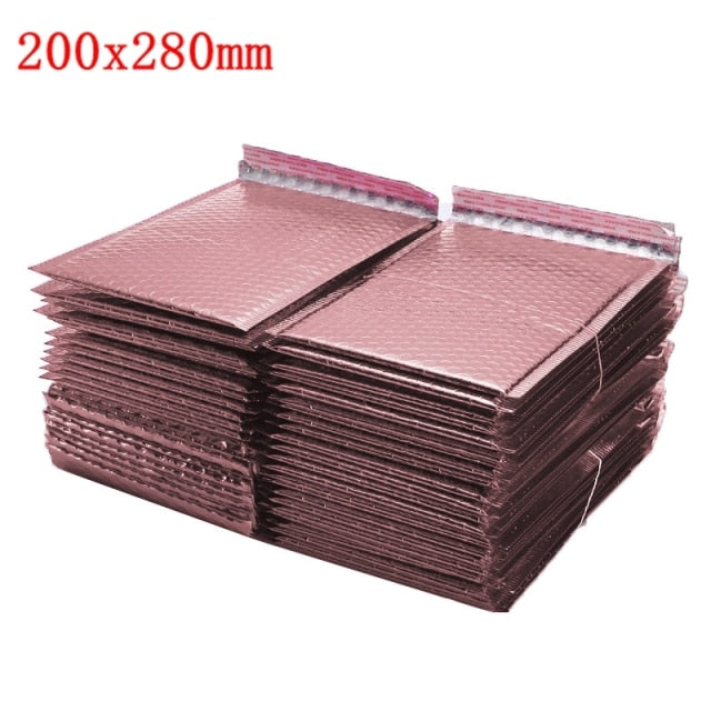 50 PCS/Lot Different Specifications Gold Plating Paper Bubble Envelopes Bags Mailers Padded Shipping Envelope Bubble Mailing Bag