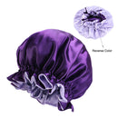 New Solid Women Satin Bonnet Fashion Stain Silky Big Bonnet for Lady Sleep Cap Headwrap Hat Hair Wrap Accessories Wholesale