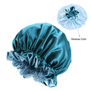 New Solid Women Satin Bonnet Fashion Stain Silky Big Bonnet for Lady Sleep Cap Headwrap Hat Hair Wrap Accessories Wholesale