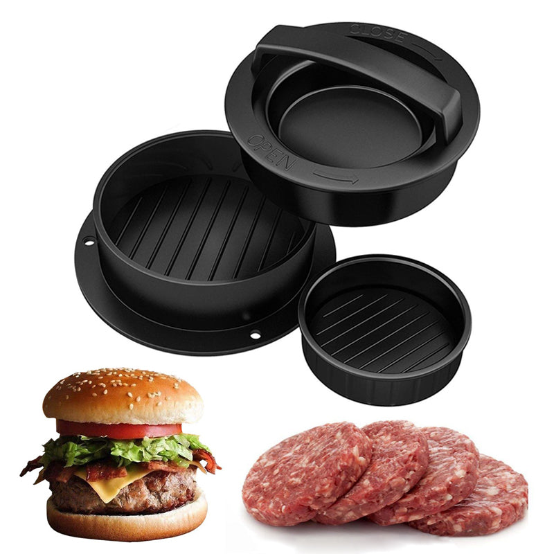 Prensa de hamburguesas de forma redonda para cocina, prensa de carne de hamburguesa ABS de grado alimenticio, parrilla de ternera, prensa de hamburguesas, herramienta de molde para hacer hamburguesas
