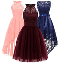 New Bridesmaid fashion new neck lace pendant tail dress banquet dress girl's beauty graduation ceremony presided dress vestidos