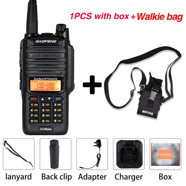 10W Baofeng UV-9R plus Walkie Talkie impermeable de doble banda portátil CB Hunting Ham Radio UV 9R Plus transceptor hf 9R transmisor