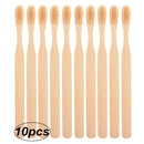 10pcs Toothbrush Bamboo Handle Rainbow Whitening Soft Bristle Bamboo Toothbrush Travel Eco-friendly Wooden Tooth Teeth Brush