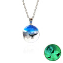 Chic Transparent Resin Rould Ball Moon Pendant Necklace Women Blue Sky White Cloud Chain Necklace Fashion Jewelry Gifts for Girl