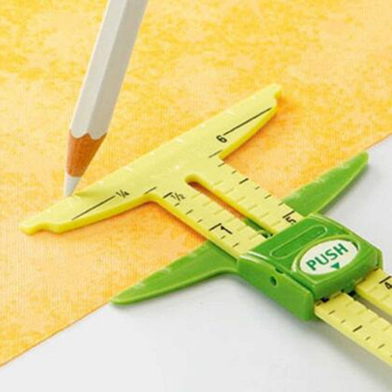 High Quality 5-IN-1 SLIDING GAUGE WITH NANCY Measuring Sewing Tool Patchwork Tool Ruler Tailor Ruler Tool Accessories Home Use