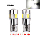 2x Car 5W5 LED Bulb T10 W5W LED Signal Light Canbus 12V 6000K Auto Claerance Wedge Side Reverse Lamps 5630 6SMD Blue No error