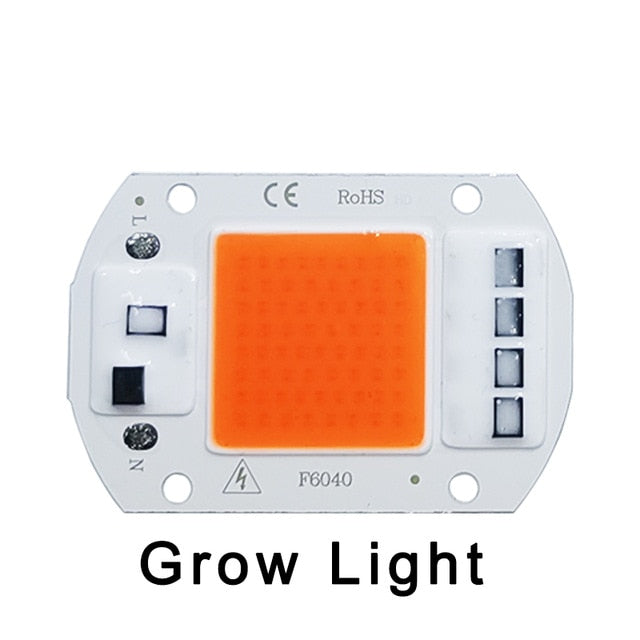 LED wachsen COB-Chip-Phyto-Lampe Vollspektrum AC220V 10W 20W 30W 50W für Zimmerpflanzensämling wachsen und Blumenwachstumsbeleuchtung