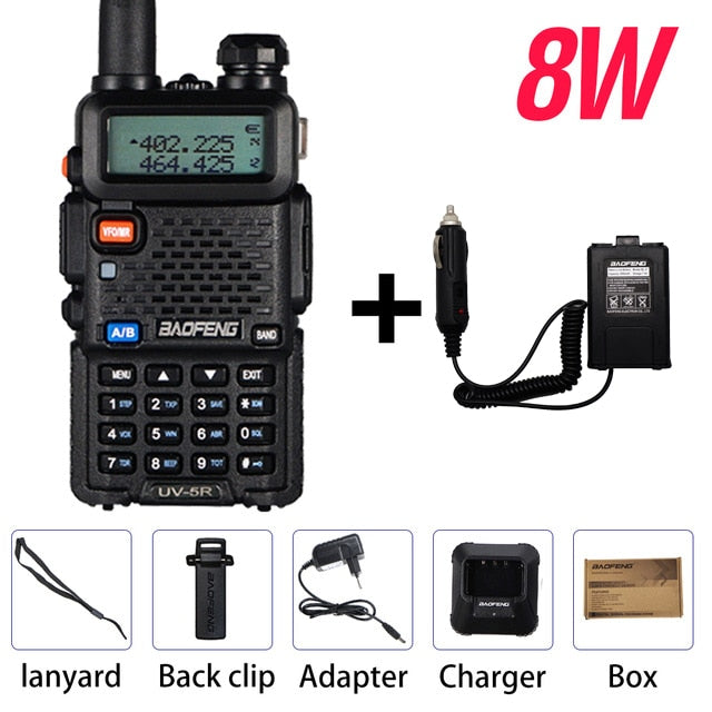 High Power 8W Baofeng UV-5R Walkie Talkie Dual Band Walkie FM Transceiver UV 5R Portable Two Way Radio UV5R Amateur Ham CB Radio