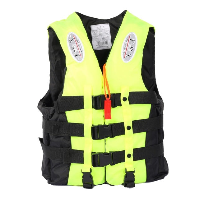 Universal Outdoor Swimming Boating Skiing Driving Vest Survival Suit Polyester Life Jacket for Adult Children with Pipe S -XXXL