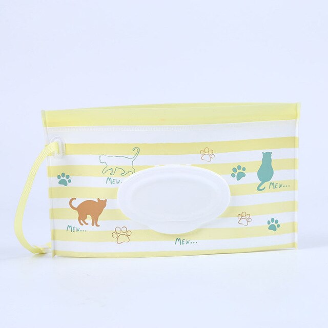 Snap Strap Portable Baby Wet Wipes Box Wipes Container Eco-friendly Easy-carry Clamshell Cosmetic Cleaning Wipes Cases 23*13.5CM