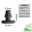 RBCFHI Garden Irrigation Connectors Barbed Single Double Tee Elbow Drip Arrow Cross Coupling Watering Fitting For 3/5 4/7mm Hose