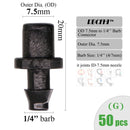 RBCFHI Garden Irrigation Connectors Barbed Single Double Tee Elbow Drip Arrow Cross Coupling Watering Fitting For 3/5 4/7mm Hose