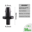 RBCFHI Garden Irrigation Connectors Barbed Single Double Tee Elbow Drip Arrow Cross Coupling Watering Fitting For 3/5 4/7mm Hose