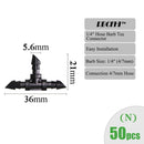 RBCFHI Garden Irrigation Connectors Barbed Single Double Tee Elbow Drip Arrow Cross Coupling Watering Fitting For 3/5 4/7mm Hose