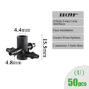 RBCFHI Garden Irrigation Connectors Barbed Single Double Tee Elbow Drip Arrow Cross Coupling Watering Fitting For 3/5 4/7mm Hose