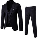 Men's Fashion Slim Suits Business Casual Clothing Groomsman three-piece Suit Blazers Jacket Pants Trousers Vest Sets