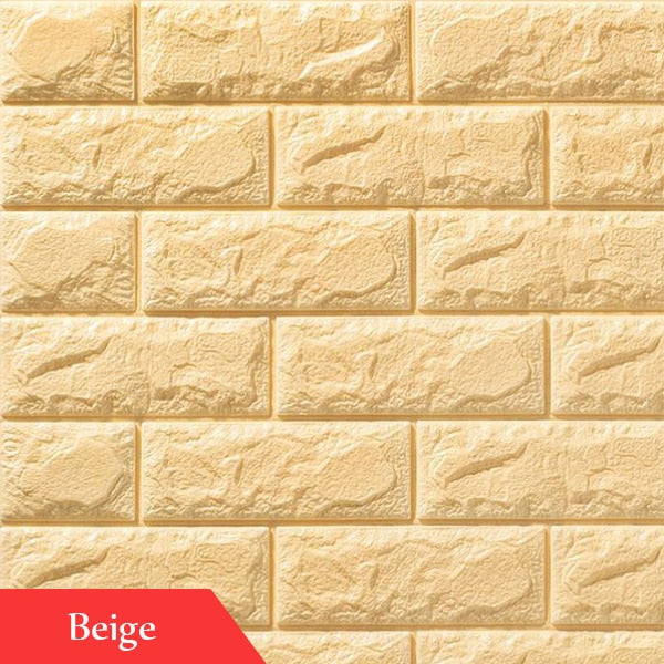 Wallpapers 3D Brick Pattern for TV background Living Room Bedroom Wall Decor DIY Self-adhesive Waterproof PE Foam Wall Stickers