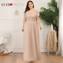Plus Size Mother Of The Bride Dresses Ever Pretty EZ07709 Elegant A-line Chiffon Navy Blue Party Gowns Robe Mere De La Marie