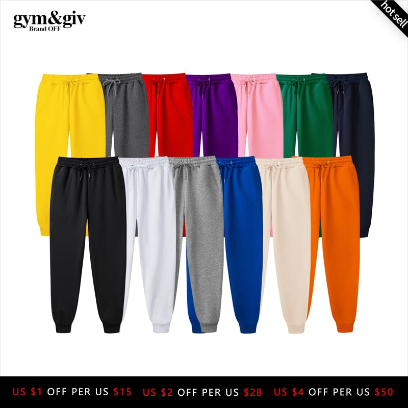 2019 New Men Joggers Marca Hombre Pantalones Pantalones casuales Pantalones de chándal Jogger 13 colores Casual GYMS Fitness Workout pantalones de chándal