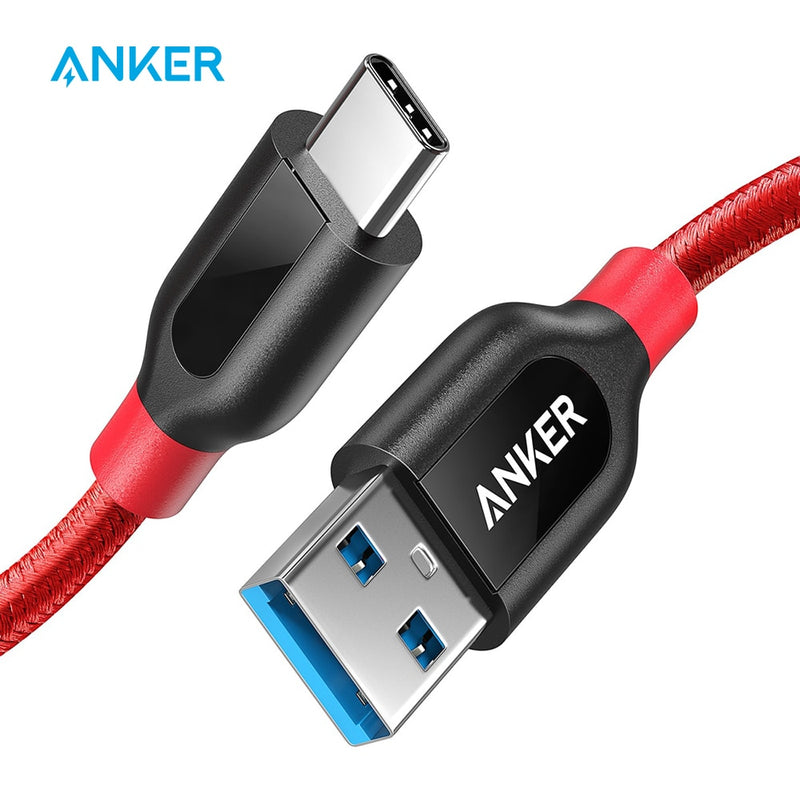 Anker Powerline+ USB C auf USB 3.0 Kabel, USB Typ C Kabel, hohe Haltbarkeit für Samsung iPad MacBook Sony LG HTC Xiaomi 5 etc