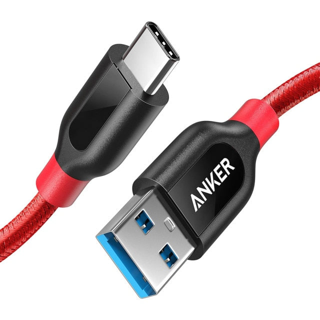 Anker Powerline+ USB C auf USB 3.0 Kabel, USB Typ C Kabel, hohe Haltbarkeit für Samsung iPad MacBook Sony LG HTC Xiaomi 5 etc